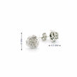 10k Gold Rose Cluster Diamond Stud Earrings