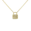 10k Yellow Gold Lock Charm Necklace