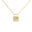 10k Yellow Gold Lock Charm Necklace