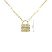 10k Yellow Gold Lock Charm Necklace