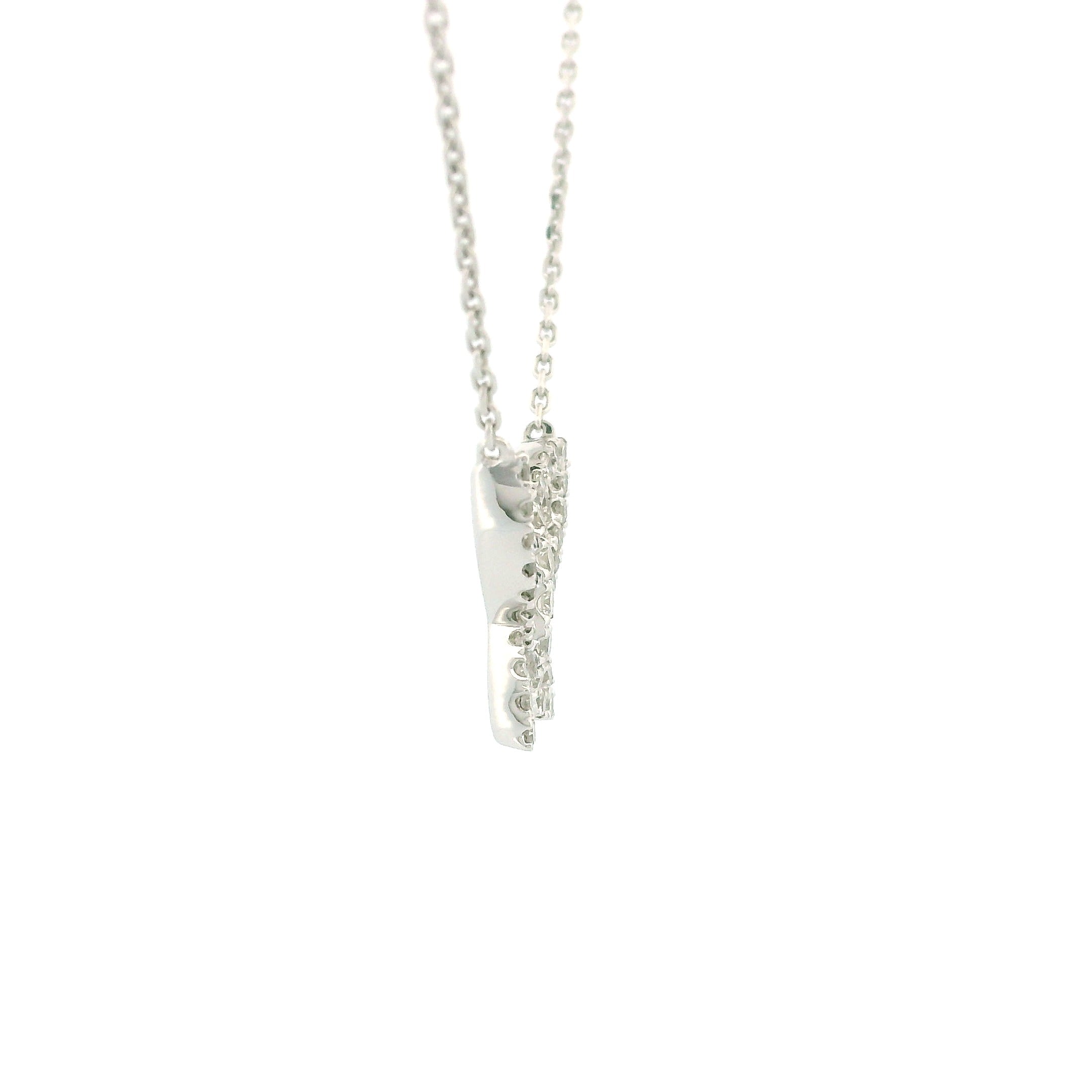 10k White Gold Butterfly Necklace