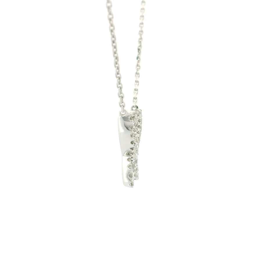 10k White Gold Butterfly Necklace