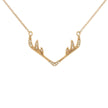 14k Gold Deer Antler Pendant