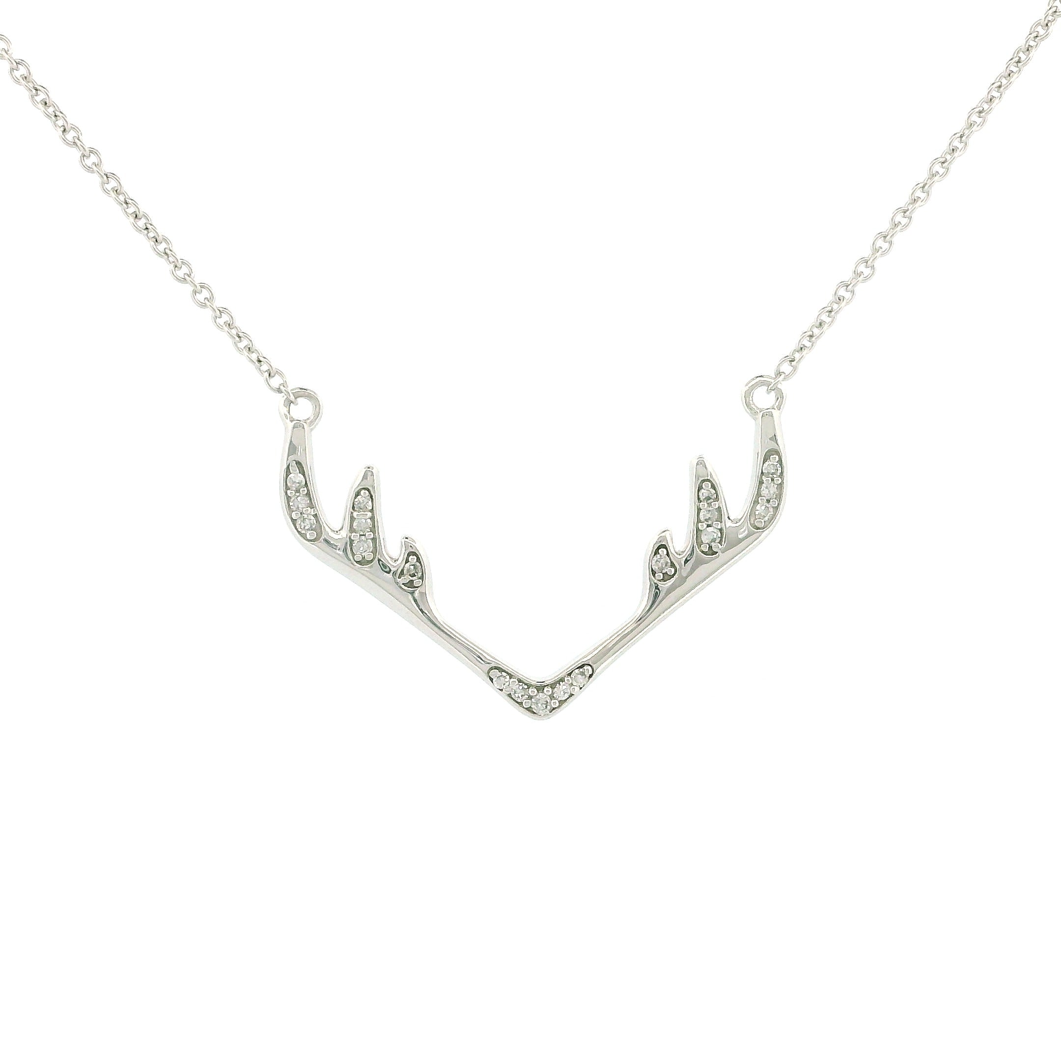 14k Gold Deer Antler Pendant