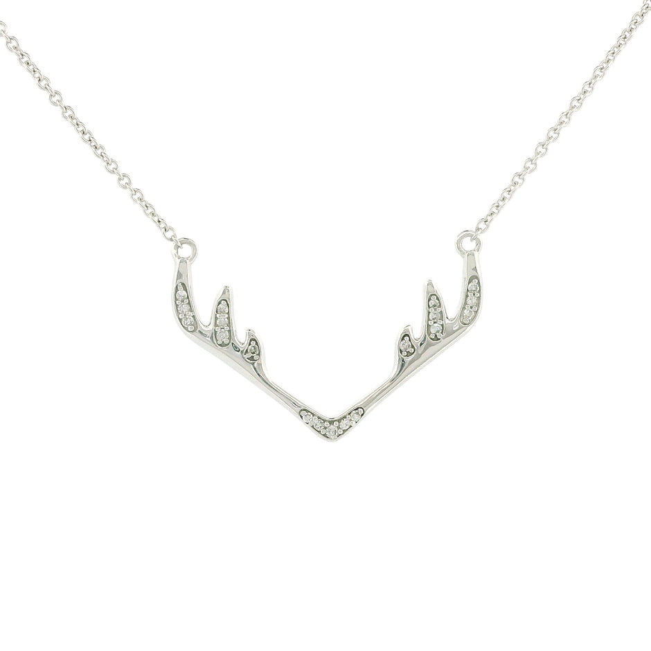 14k Gold Deer Antler Pendant