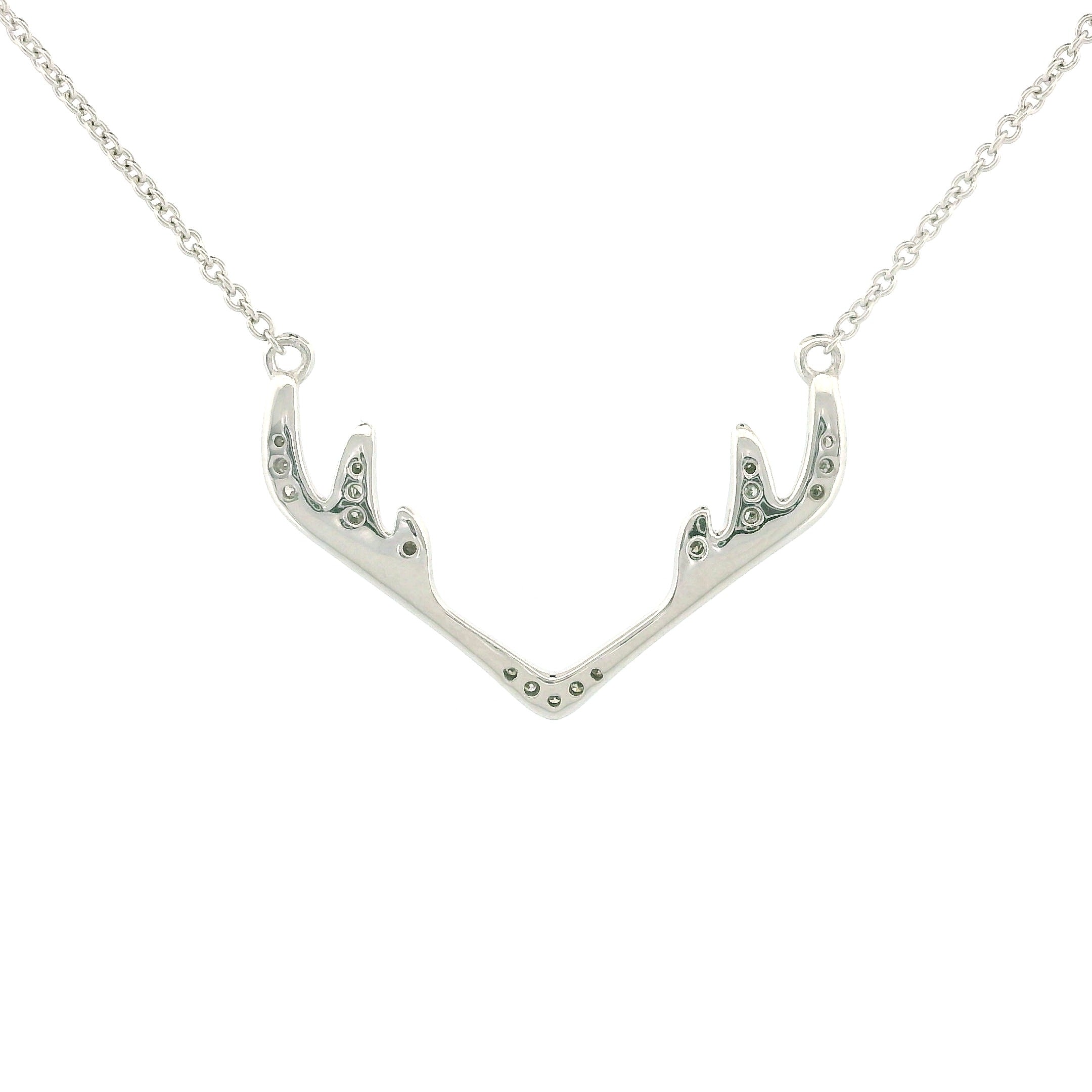 14k Gold Deer Antler Pendant