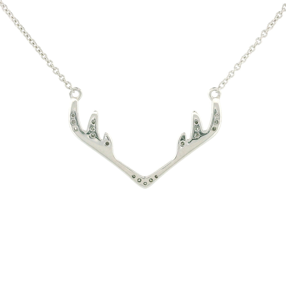 14k Gold Deer Antler Pendant