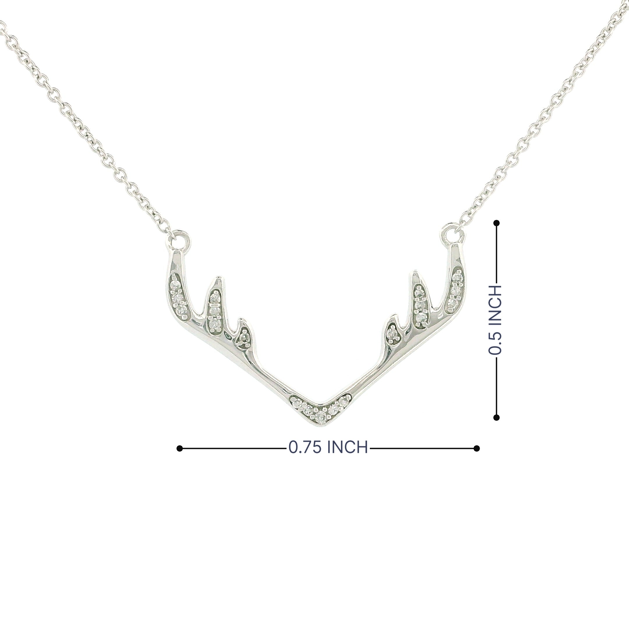 14k Gold Deer Antler Pendant