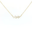 14k Gold Diamond Cluster Charm Necklace