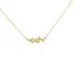 14k Gold Diamond Cluster Charm Necklace