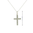 10k White Gold Tiny Cross Diamond Charm Necklace