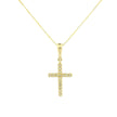 10k Gold Small Cross Charm Necklace