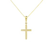 10k Gold Small Cross Charm Necklace