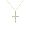14k Gold Small Cross Charm Necklace