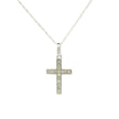 14k Gold Small Cross Charm Necklace