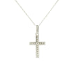 14k Gold Small Cross Charm Necklace