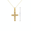 14k Gold Small Cross Charm Necklace