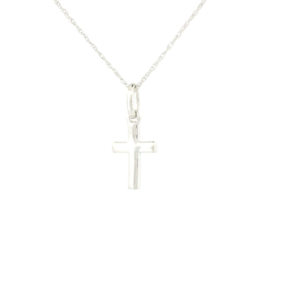 14k Gold Cross Charm Necklace