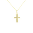 14k Gold Cross Charm Necklace
