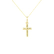 14k Gold Cross Charm Necklace