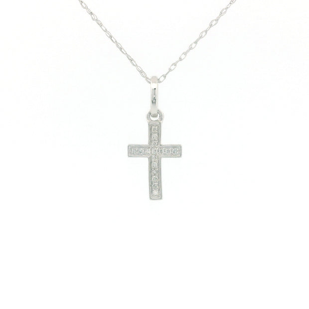 14k Gold Cross Charm Necklace