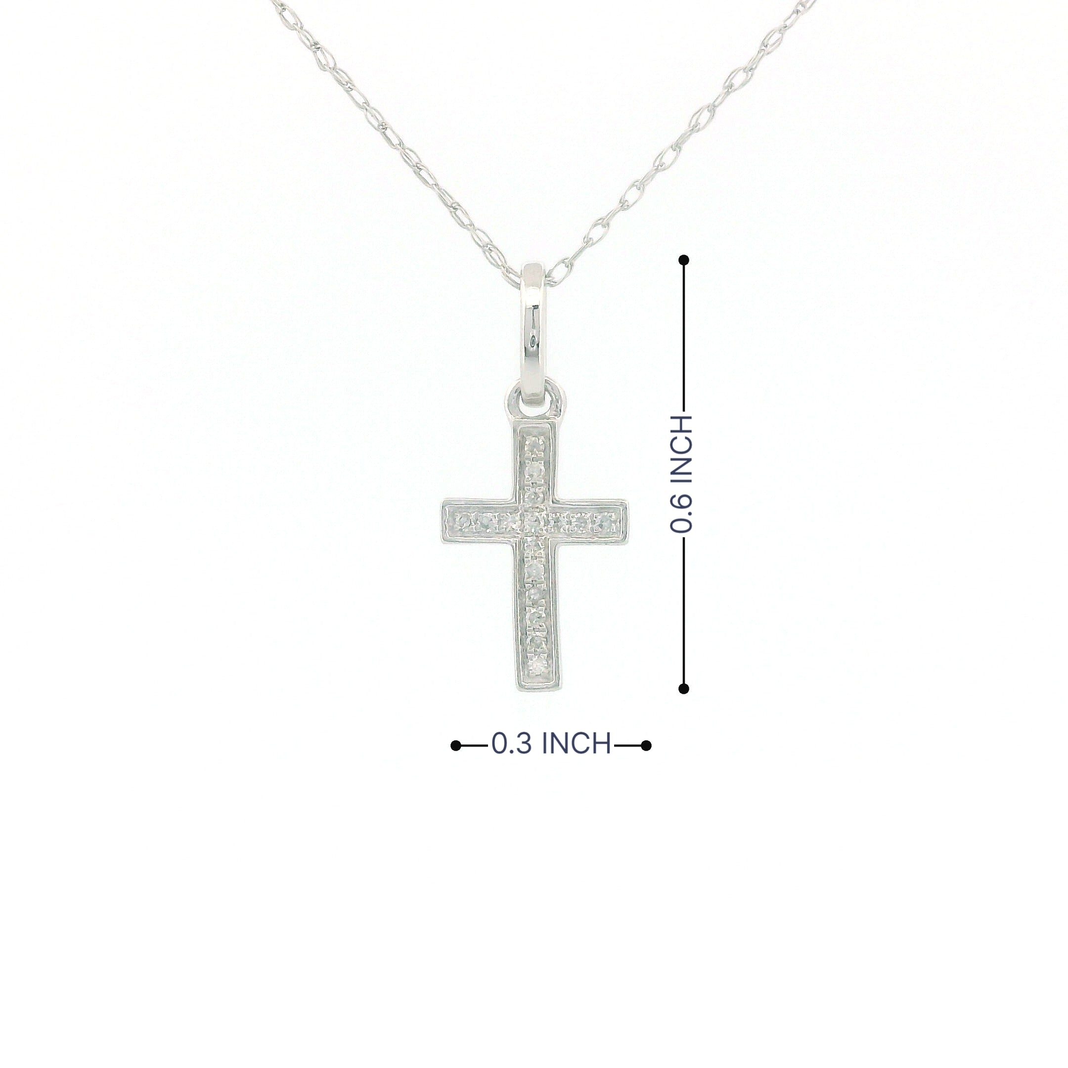 14k Gold Cross Charm Necklace