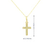14k Gold Cross Charm Necklace