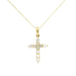 14k Gold Cross Diamond Necklace