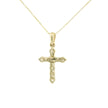 14k Gold Cross Diamond Necklace