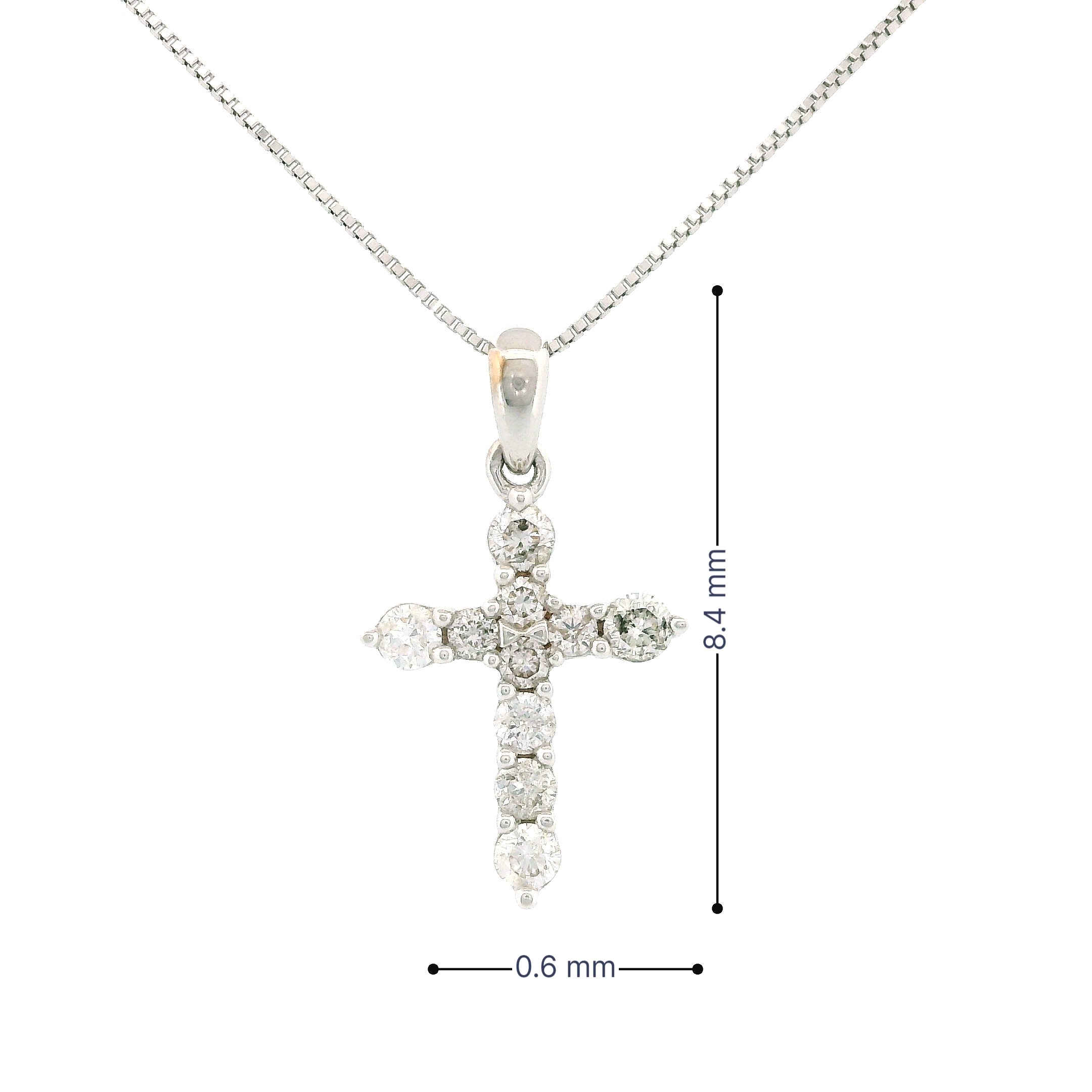 14k Gold Cross Diamond Necklace