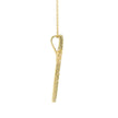 14k Yellow Gold Cross Necklace, Angel Wings Charm