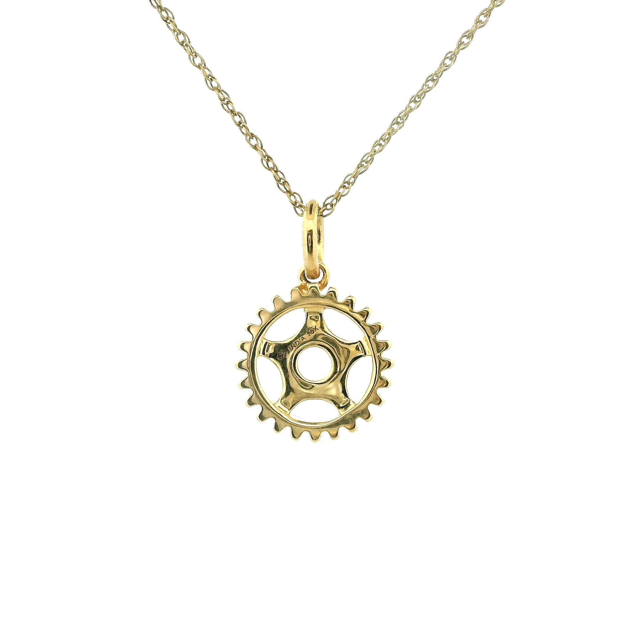 10k Gold Star Halo Charm Necklace