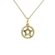 10k Gold Star Halo Charm Necklace