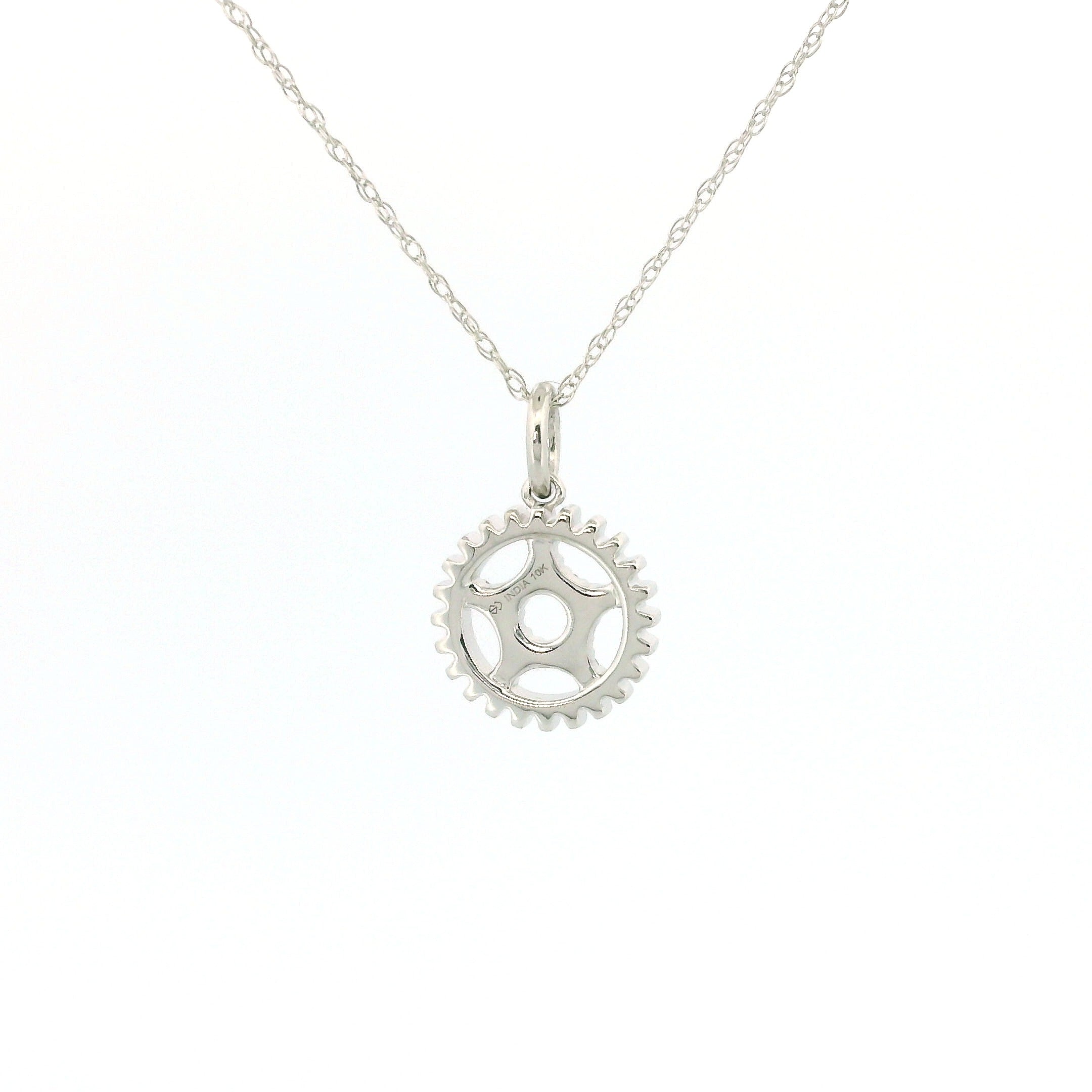 10k Gold Star Halo Charm Necklace