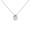 10k White Gold Halo Cluster Diamond Necklace