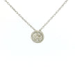 10k White Gold Halo Cluster Diamond Necklace