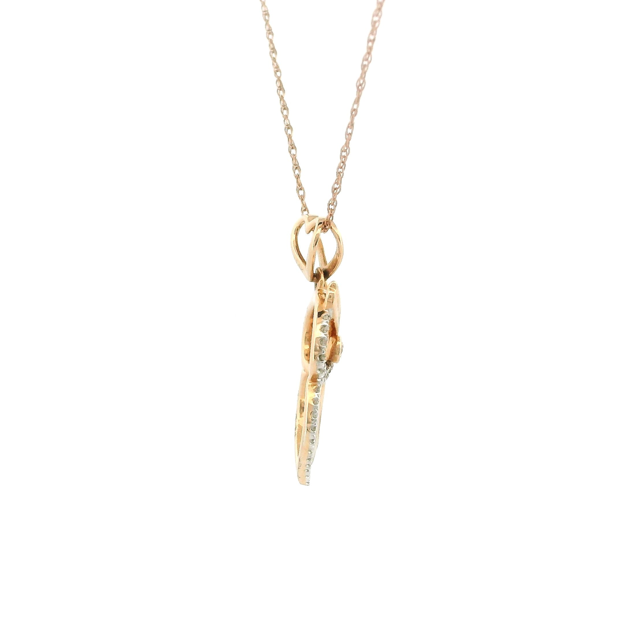 14k Rose Gold Owl Necklace