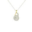 14k Gold Two Tone Round Diamond Necklace