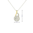 14k Gold Two Tone Round Diamond Necklace