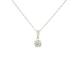 14k Gold Round Cluster Diamond Necklace