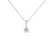 14k Gold Round Cluster Diamond Necklace