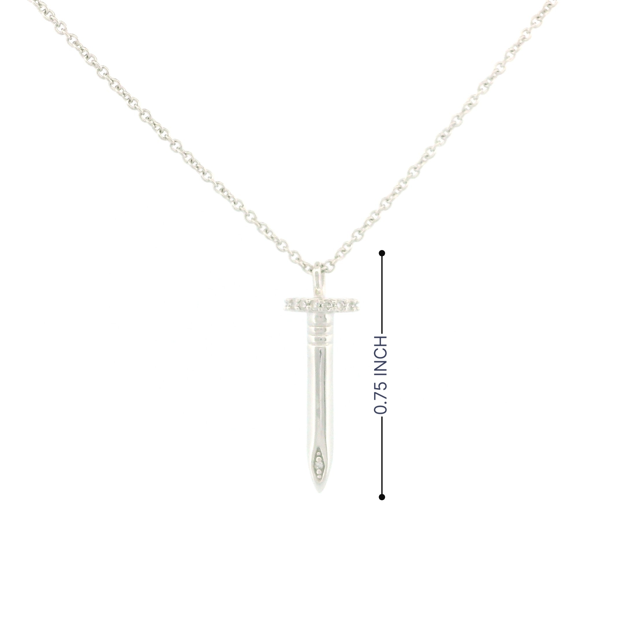 14k Gold Nail Diamond Necklace