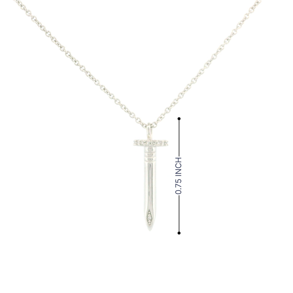 14k Gold Nail Diamond Necklace