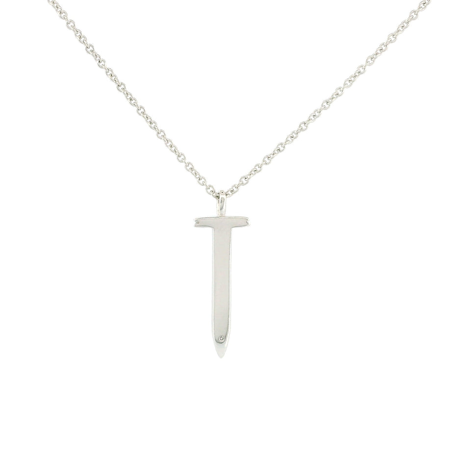 14k Gold Nail Diamond Necklace