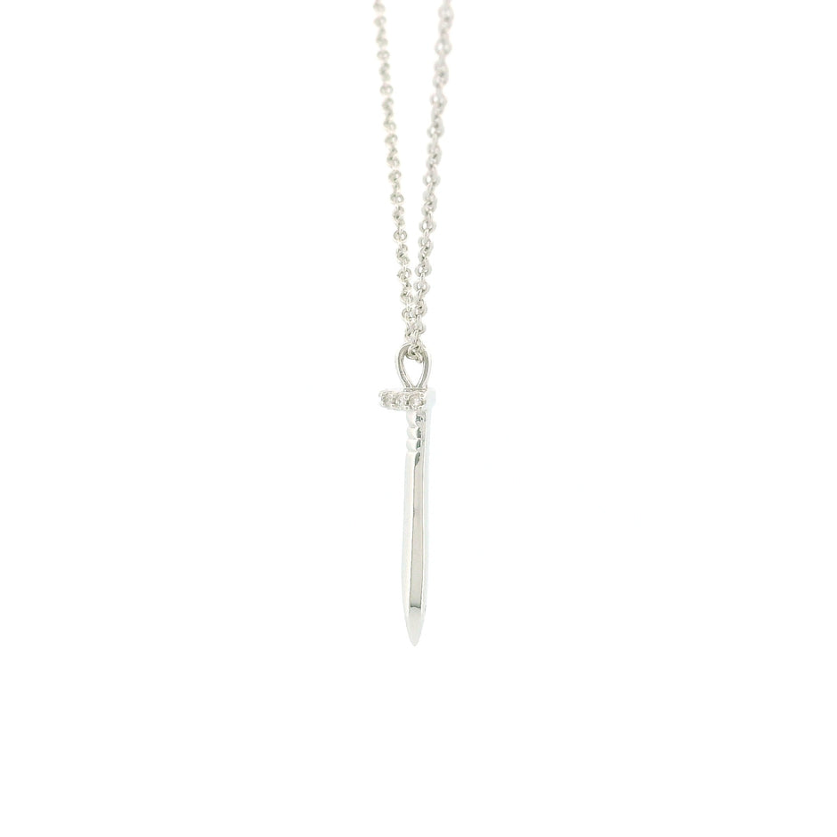 14k Gold Nail Diamond Necklace