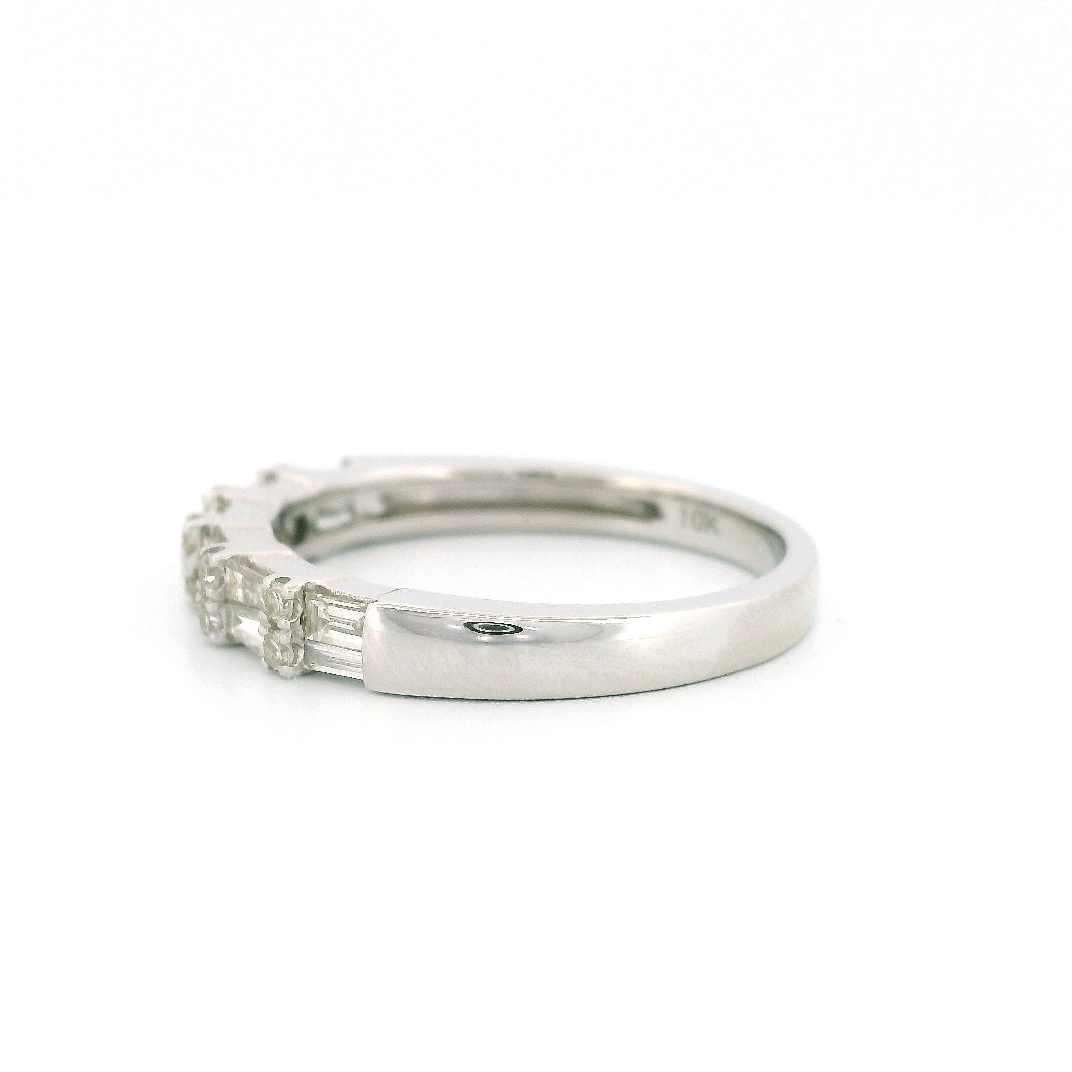 10k White Gold Diamond Band Ring