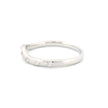 14K White Gold Curved Band Ring with 9 Diamonds