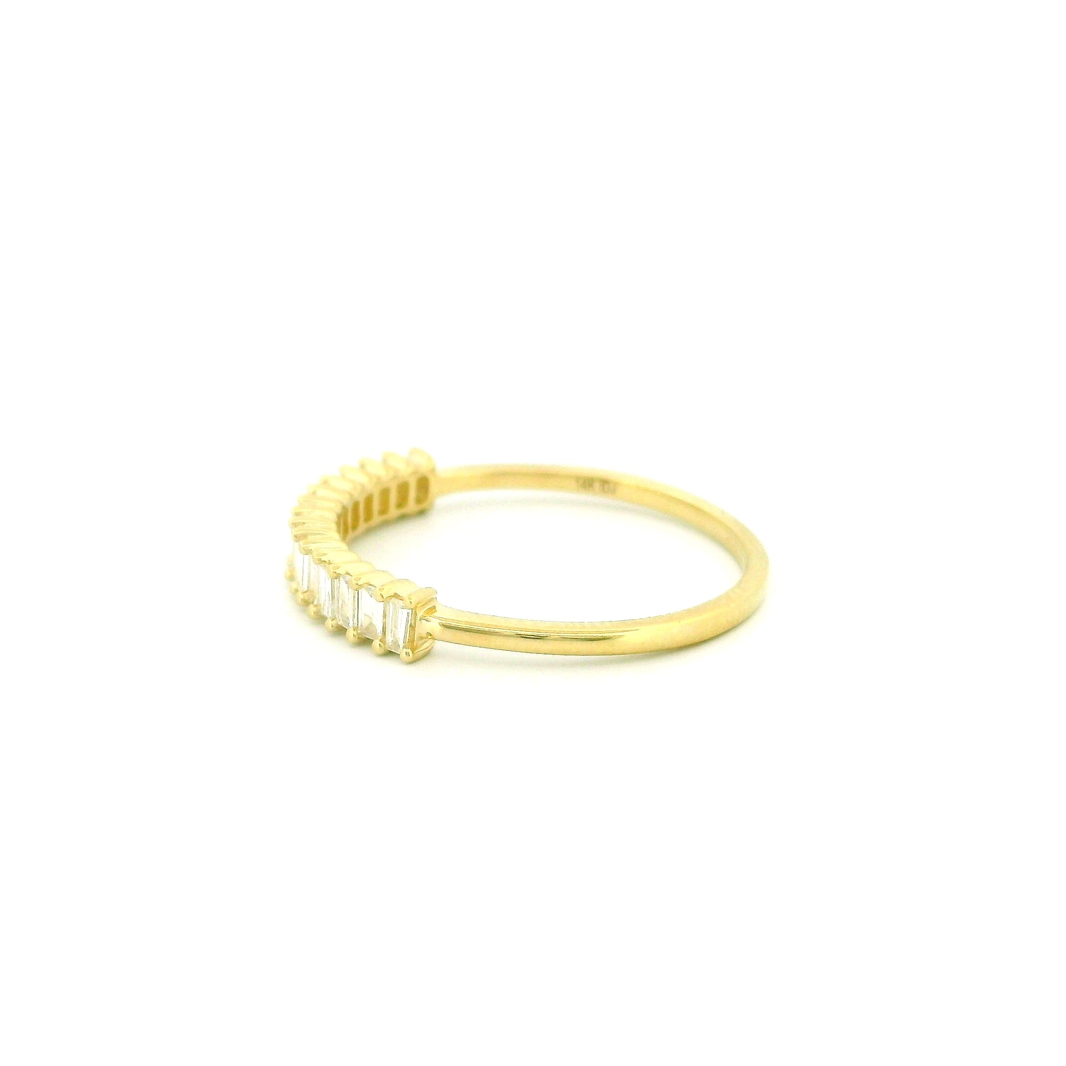 14k Gold Baguette Diamond Ring