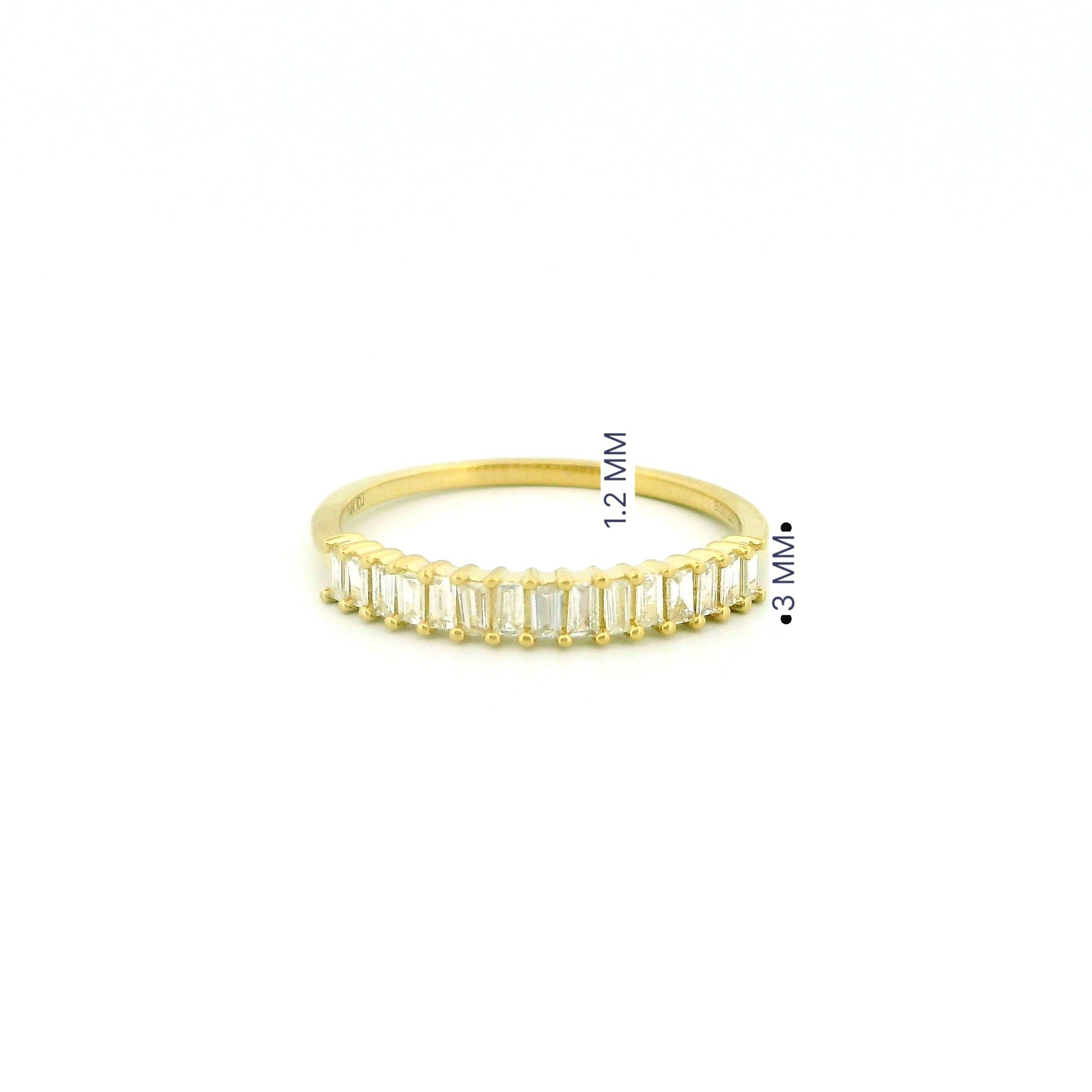 14k Gold Baguette Diamond Ring