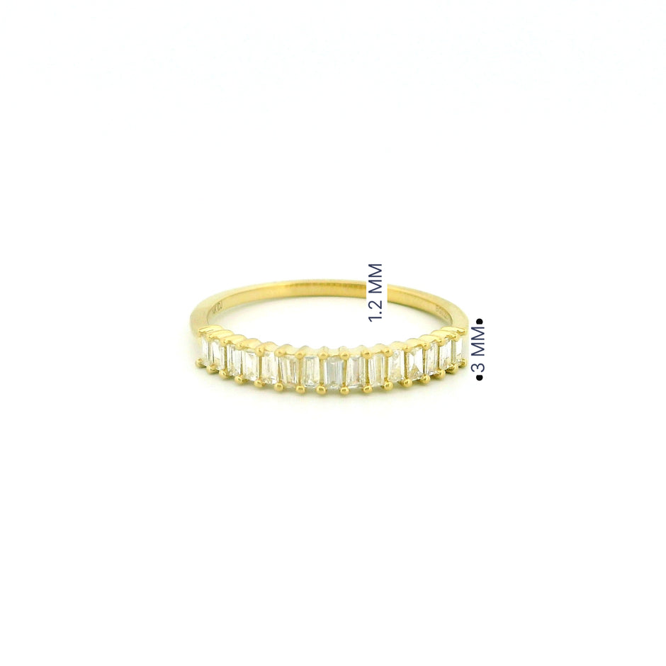 14k Gold Baguette Diamond Ring